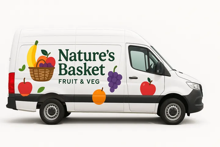 The Natures Basket Fruit & Veg delivery van